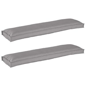 vidaXL Palettenkissenset 2 pcs Grau 150 x 40 x 8 cm Oxford-Stoff