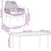 vidaXL 7-tlg. Garten-Essgruppe mit Kissen Grau Poly Rattan Glas