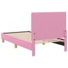 vidaXL Kinderbettgestell mit Kopfteil Rosa 80 x 160 cm Stoff