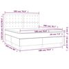 vidaXL Boxspringbett mit Matratze Rosa 180x200 cm Samt