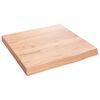 vidaXL Waschtischplatte Hellbraun 40x40x(2-4) cm Massivholz Behandelt
