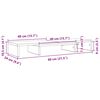vidaXL Monitorst&auml;nder Verstellbar Schwarz Eichen-Optik 80x24x10,5 cm