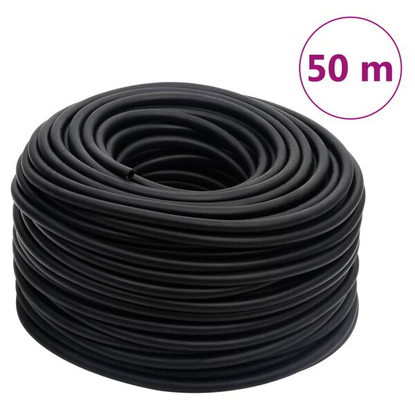vidaXL Hybrid-Luftschlauch Schwarz 0,6" 50 m Gummi und PVC