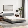 vidaXL Bett mit Matratze "Dover" Hellgrau 120x200 cm Stoff