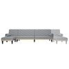 vidaXL Schlafsofa in L-Form Hellgrau 260x140x70 cm Stoff