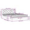 vidaXL Bett mit Matratze Dunkelgrau 160x200 cm Stoff