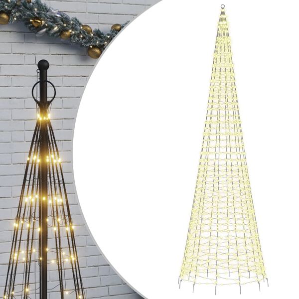 vidaXL LED-Weihnachtsbaum 1534 LEDs Warmwei&szlig; 500 cm