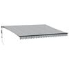 vidaXL Markise Automatisch mit LEDs Anthrazit & Wei&szlig; 450x350 cm