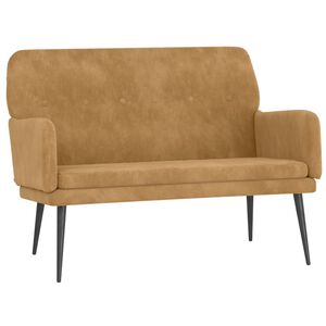 vidaXL Sitzbank Braun 108x79x79 cm Samt
