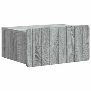 vidaXL Wandmontierter Nachttisch Graues Sonoma 49 x 34,5 x 24 cm