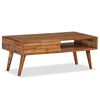 vidaXL Couchtisch mit Schublade Massivholz Geschnitzt 100x50x40 cm