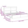 vidaXL Aufbewahrungsbett mit Kopfteil Wei&szlig; 200 x 200 cm Holzwerkstoff