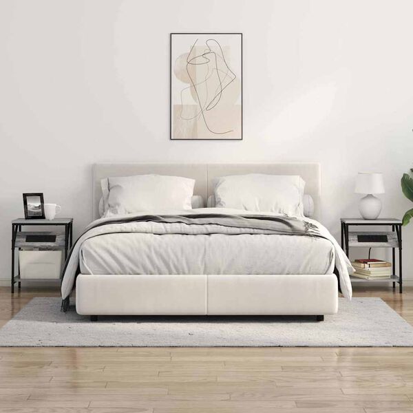 vidaXL Nachttisch Graues Sonoma 38 x 30 x 48 cm Holzwerkstoff