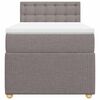 vidaXL Boxspringbett mit Matratze Taupe 90x190 cm Stoff