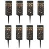 vidaXL Au&szlig;en Solarlichter mit Erdnagel 8 pcs Warmes Wei&szlig; 29 cm PP