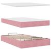 vidaXL Ottoman-Bett mit Matratze Rosa 120x190 cm Samt