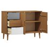 vidaXL Sideboard MOLDE Braun 113x40x80 cm Massivholz Kiefer