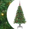 vidaXL K&uuml;nstlicher Weihnachtsbaum mit 150 LEDs mit St&auml;nder Gr&uuml;n 150 cm