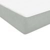 vidaXL Boxspringbett mit Matratze Hellgrau 80x210 cm Samt