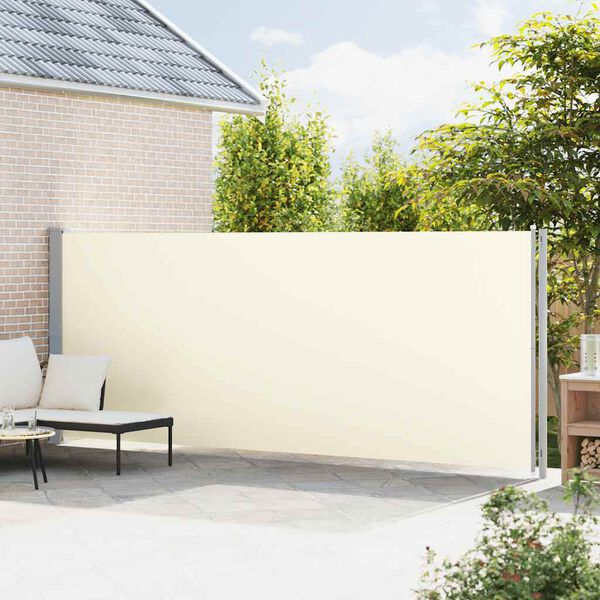vidaXL Seitenmarkise Ausziehbar 180x600 cm Creme