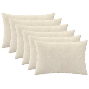 vidaXL Kissenbezug 6 pcs HEERLEN Creme 30 x 50 cm Mikrofaser Fleece