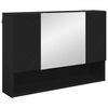 vidaXL Spiegelschrank mit T&uuml;r Schwarz 80 x 17 x 55 cm Holzwerkstoff
