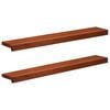 vidaXL Fensterb&auml;nke 2 stk. Braun 90 x 15 x 2 cm Massivholz Buche