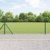 vidaXL Zaunpfosten Gr&uuml;n 25 x 0,6 m (25 x 25 mm Netz) Stahl und PVC