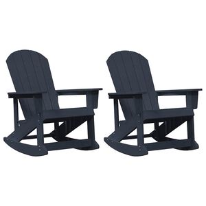 vidaXL Adirondack Schaukelst&uuml;hle 2 stk. Marineblau HDPE
