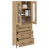 vidaXL Highboard mit Schubladen 2 pcs Artisan-Eiche Holzwerkstoff