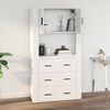 vidaXL Wandschrank Wei&szlig; 80x33x80 cm Holzwerkstoff