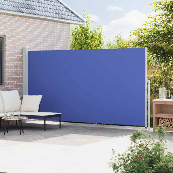 vidaXL Seitenmarkise Ausziehbar 200x500 cm Blau