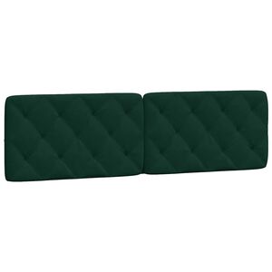 vidaXL Kopfteil-Kissen Dunkelgr&uuml;n 180 cm Samt