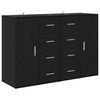 vidaXL Sideboards Corona 2 pcs Schwarz Eichen-Optik 59 x 39 x 80 cm