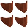 vidaXL Raseneinfassung 4 stk. 100 x 45 cm Stahl Rostig