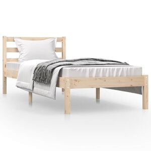 vidaXL Massivholzbett Kiefer 75x190 cm