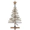 vidaXL Weihnachtsbaum mit St&auml;nder Braun 90 cm Massivholz Teak