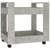 vidaXL B&uuml;rowagen Betongrau 60x45x60 cm Holzwerkstoff
