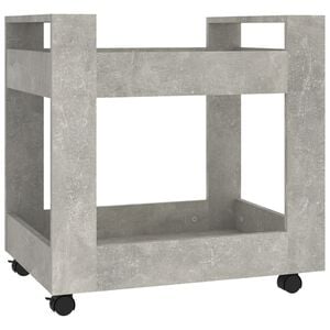 vidaXL B&uuml;rowagen Betongrau 60x45x60 cm Holzwerkstoff