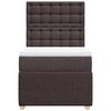 vidaXL Boxspringbett mit Matratze Dunkelbraun 90x200 cm Stoff