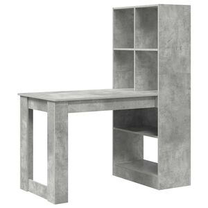 vidaXL Schreibtisch Beton Grau 122 x 67 x 145 cm Holzwerkstoff