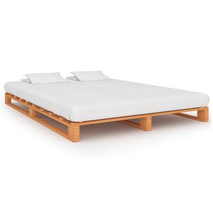 vidaXL Palettenbett Braun Massivholz Kiefer 200&times;200 cm