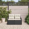 vidaXL Gartensofa Schwarz 121 x 62 x 69cm Poly-Rattan