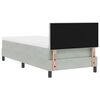 vidaXL Boxspringbett mit Matratze Hellgrau 90 x 200 cm Samt