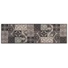 vidaXL K&uuml;chen Teppich Schwarzes Mosaik 150 x 45 cm 100% Polyamid