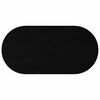 vidaXL Tischplatte Dunkelbraun 80x40x2 cm Massivholz Eiche Oval
