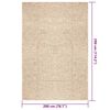 vidaXL Teppich ZIZUR Beige 200x290 cm Jute-Optik Indoor und Outdoor