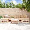 vidaXL 7-tlg. Garten-Lounge-Set Massivholz Kiefer