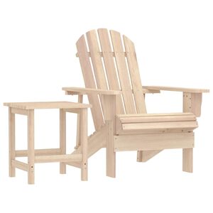 vidaXL Adirondack-Gartenstuhl mit Tisch Massivholz Tanne