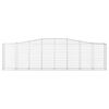 vidaXL Gabione mit Hochbogen 400x50x100/120 cm Verzinktes Eisen